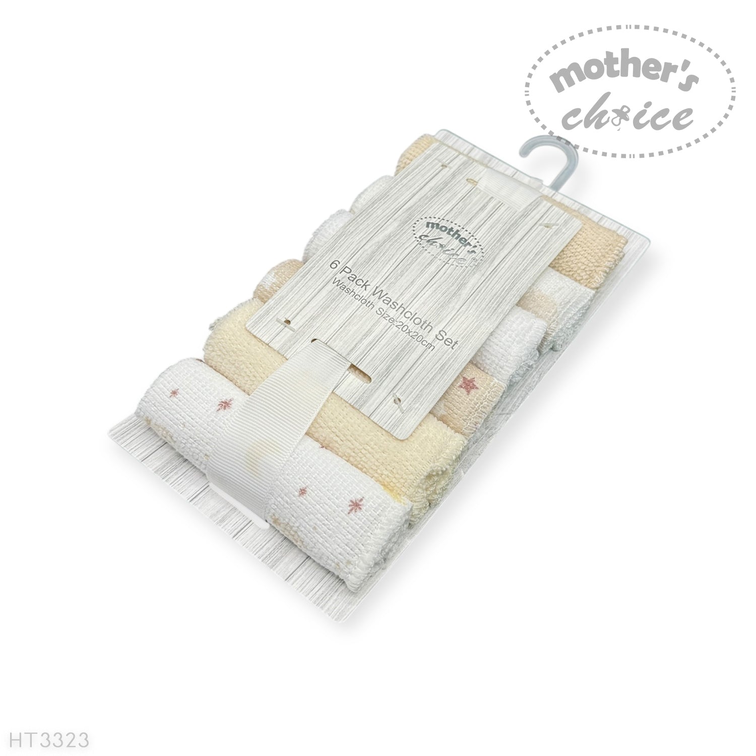Mothers Choice 6 Pack Baby Washcloth Set - Moon