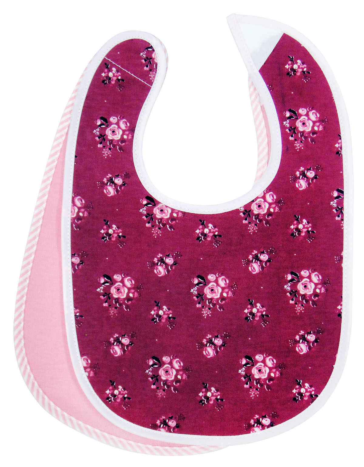 Mothers Choice 100% Cotton Knitted Bibs  2 Pack `Flowers`