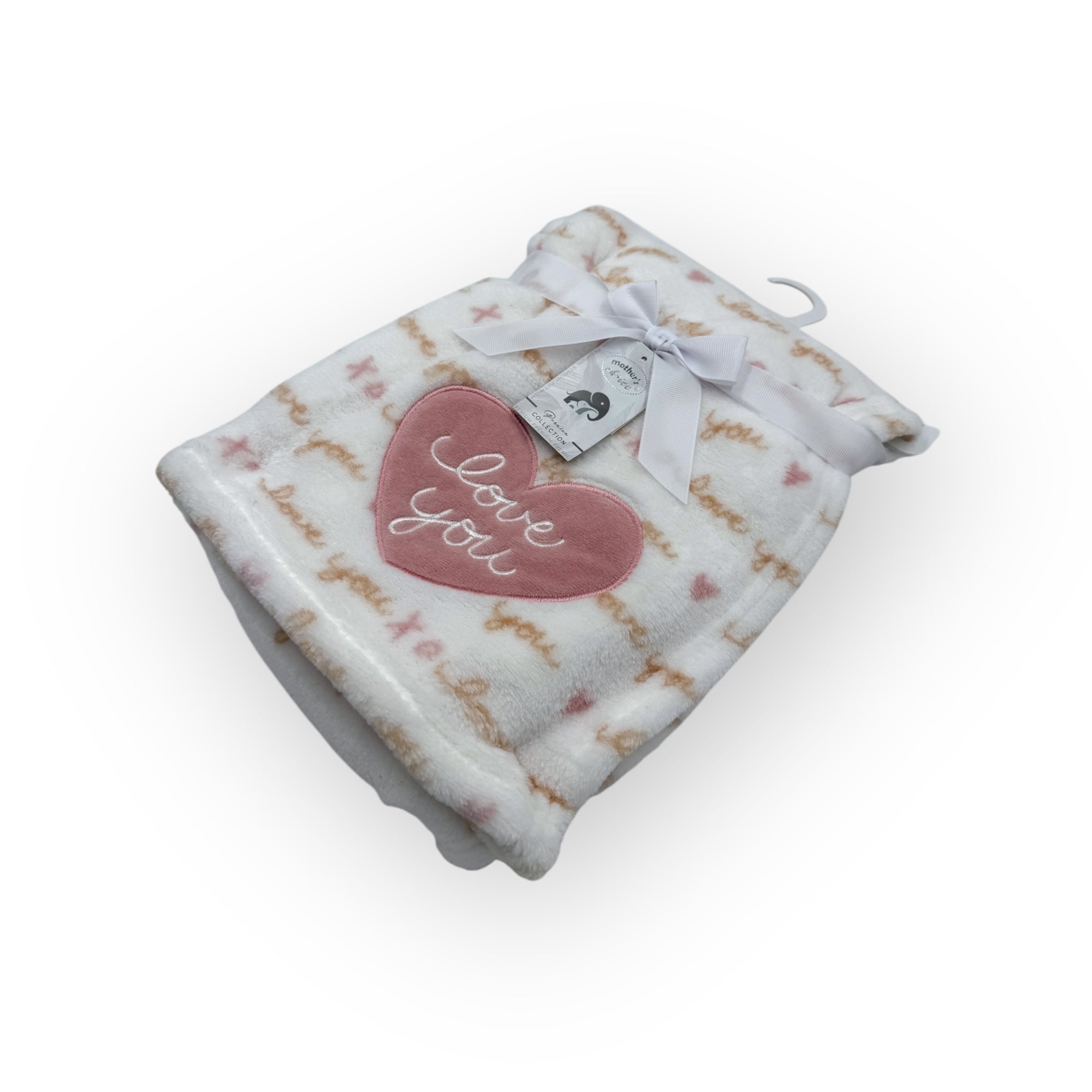 M/C PRINTED FLANNEL BLANKET GIRL&#39;S LOVE YOU