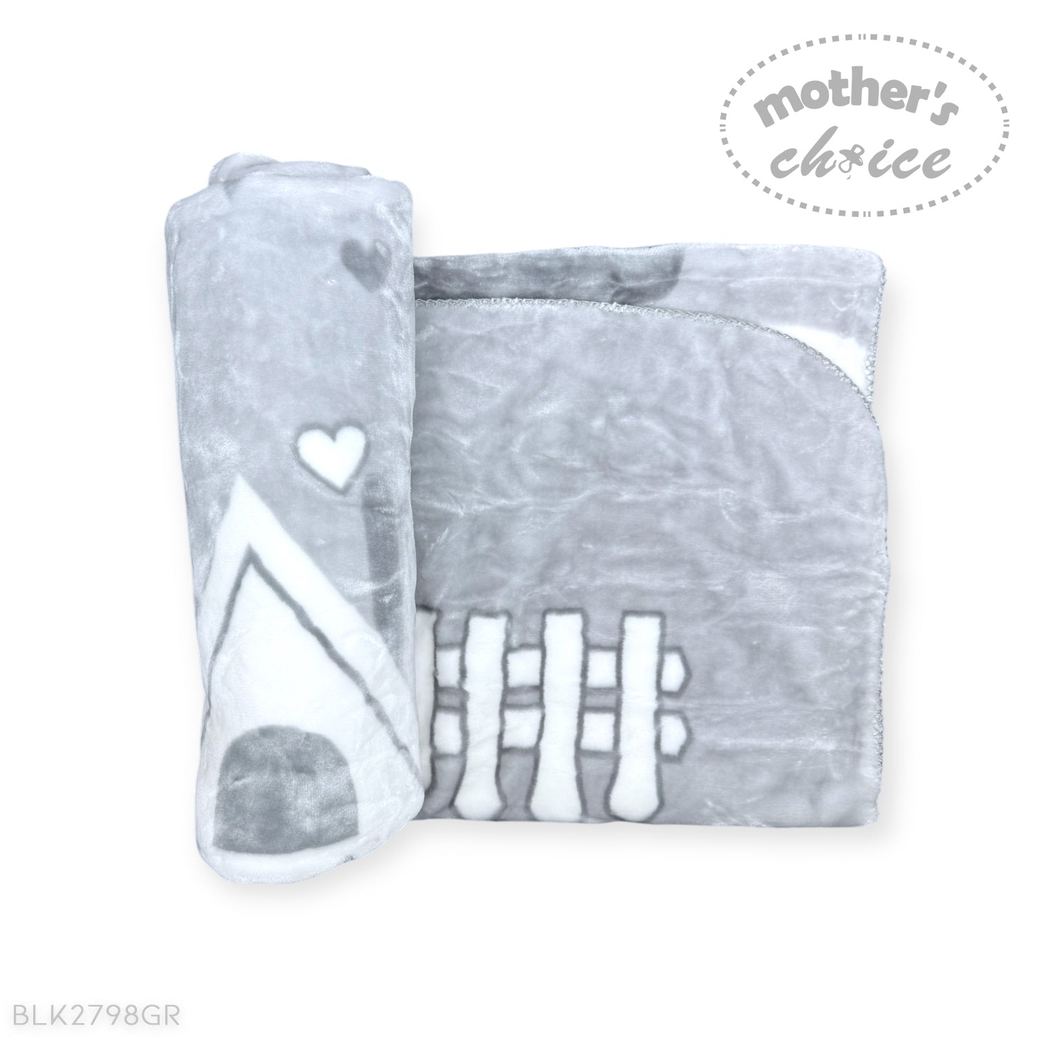 Mothers Choice Baby Cutwork Blanket - Grey House
