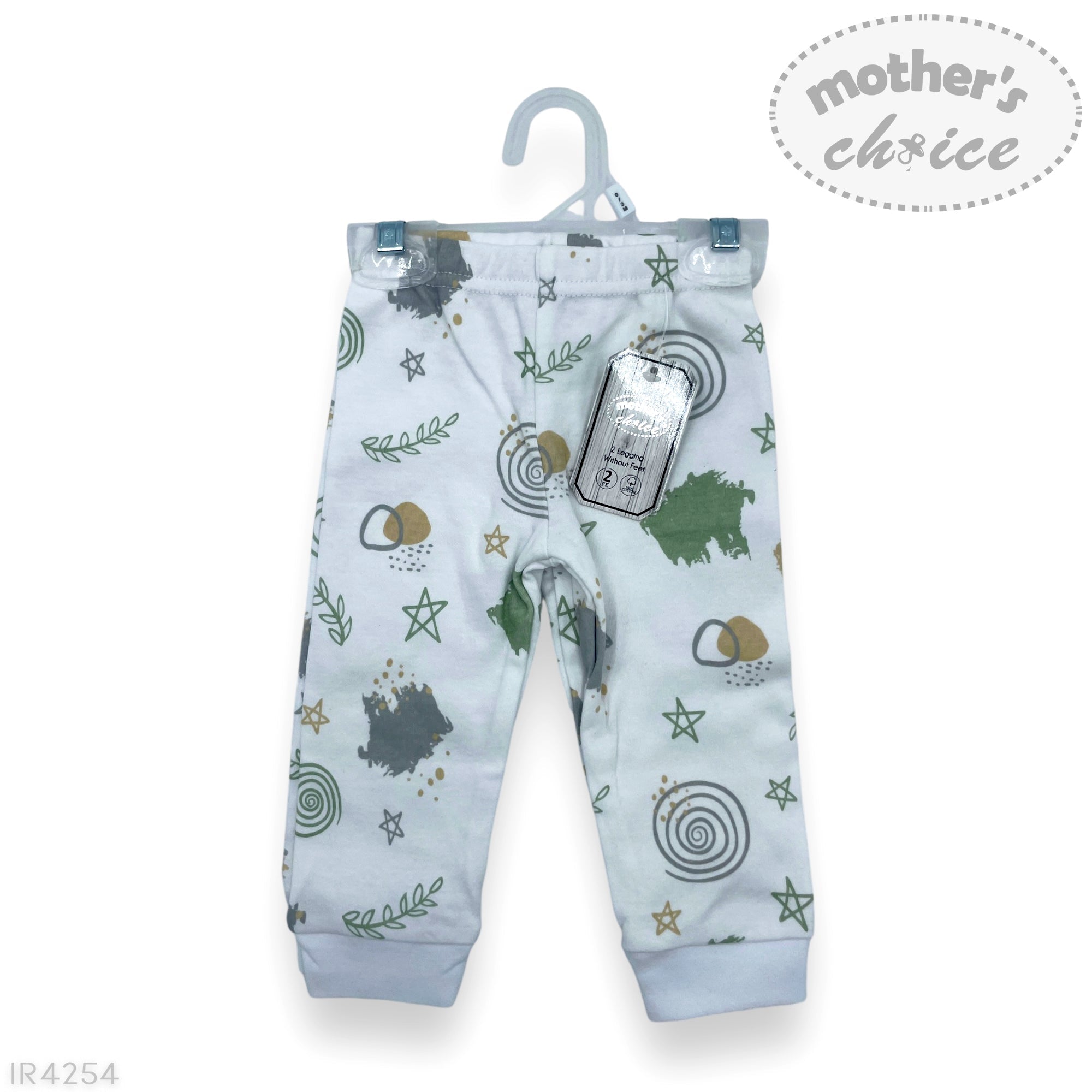 M/C 2 PACK LEGGINGS  &#39;MINT ART&#39;  3-6M