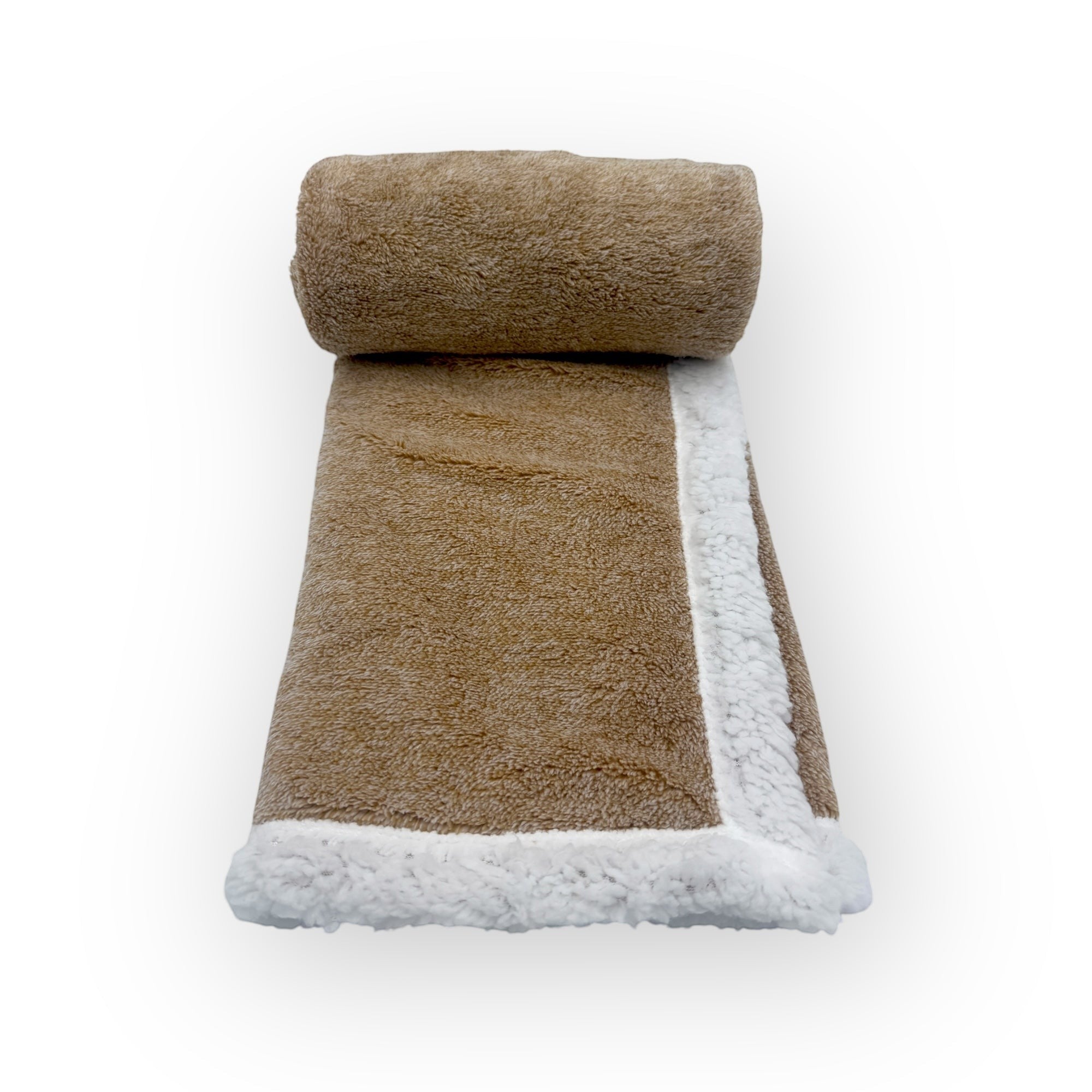 Mothers Choice  Sherpa Fleece Blanket Brown
