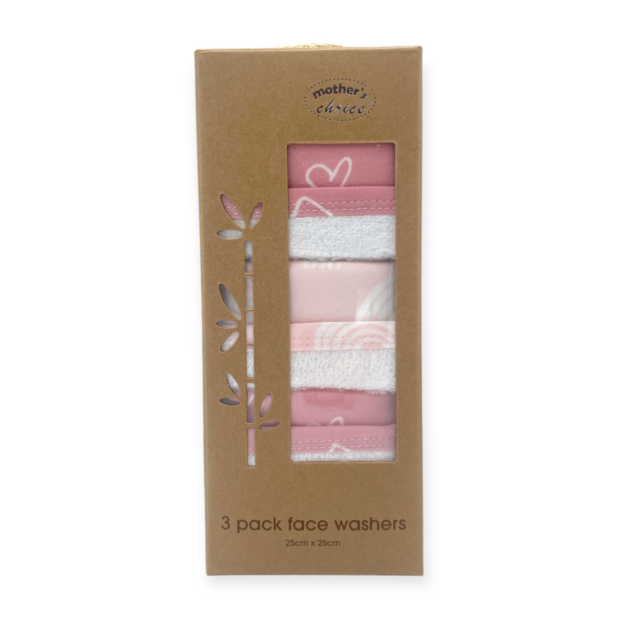 M/C BAMBOO 3PK FACECLOTHS PINK