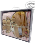 Baby blanket with teddy bear design in a 'Mother's Choice' packaging