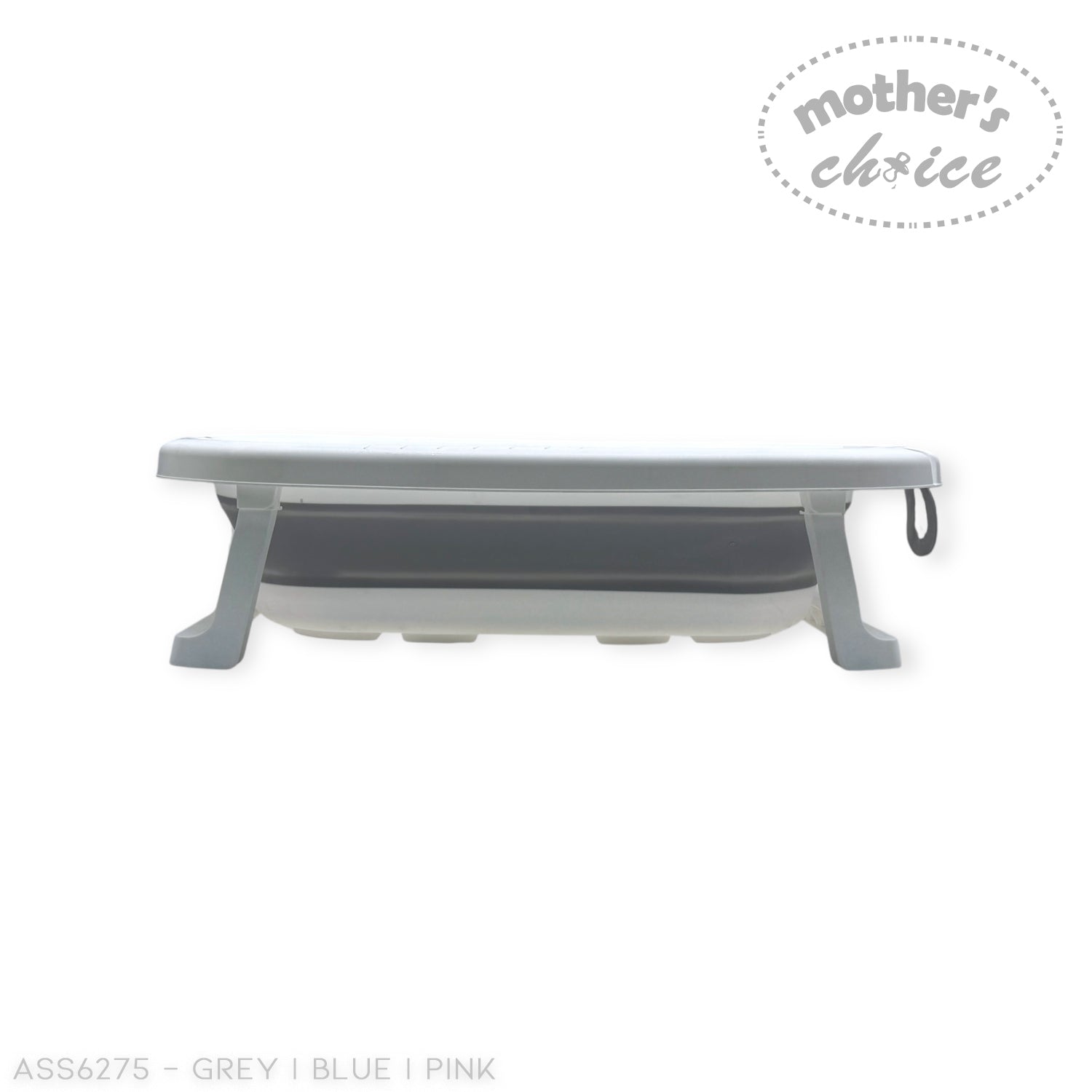 Mothers Choice Foldable Baby Bath Tub with Pillow &amp; Built-in Thermometer