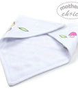 Baby hat with colorful mushroom designs on a white background, featuring 'Mother's Choice' branding.