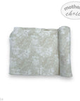 Floral-patterned fabric roll with 'mother's choice' branding on a white background