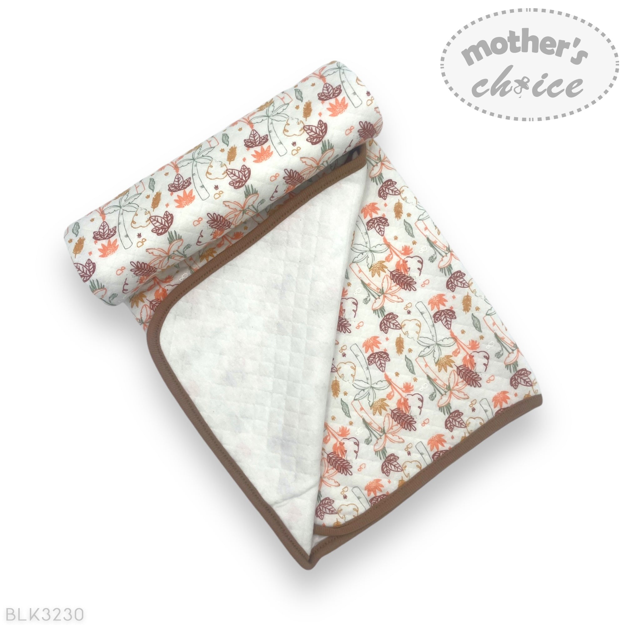 Mothers Choice 100% Cotton Baby Quilted Hooded Receiver - Forest Fantasy