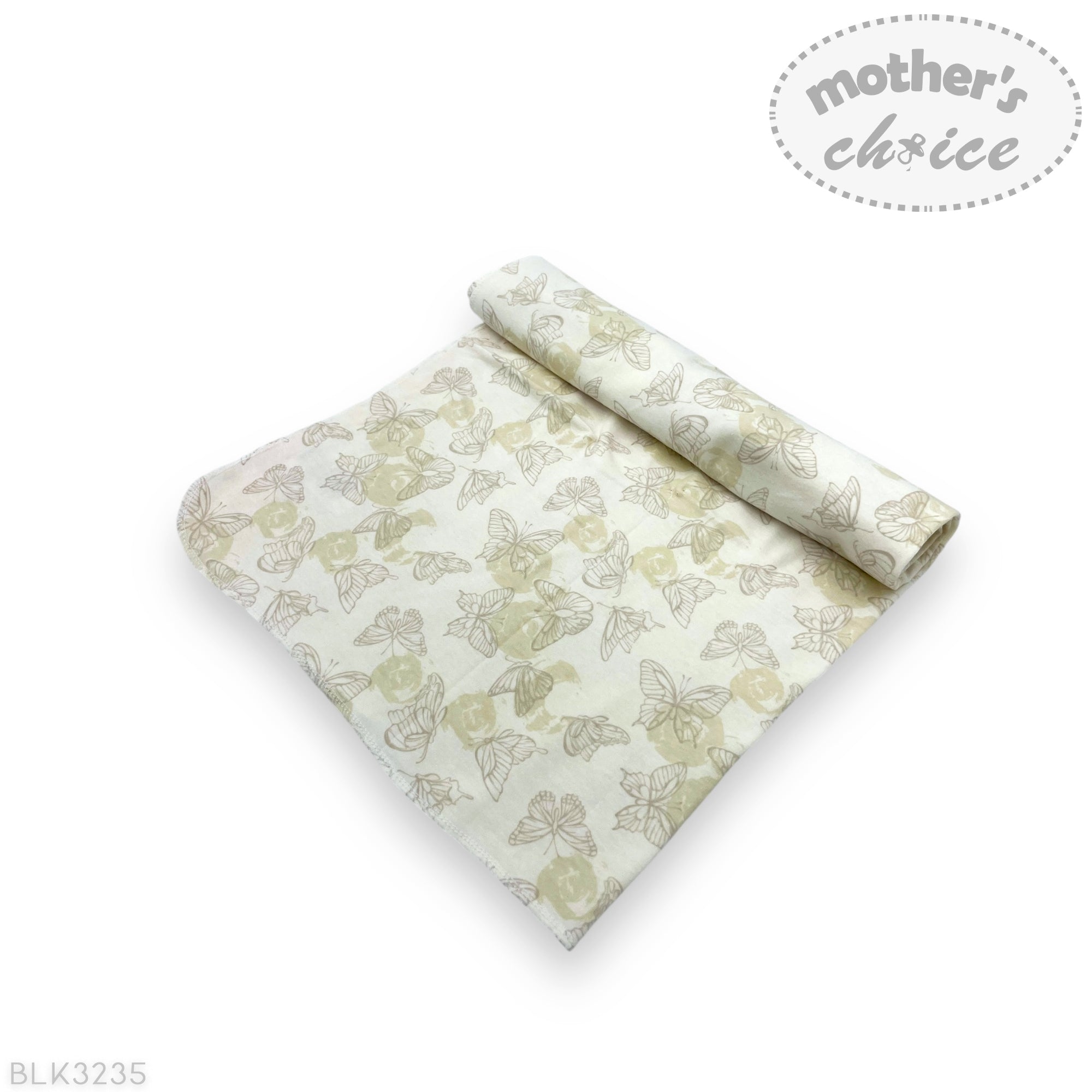 Floral-patterned mat with 'mother's choice' branding on a white background
