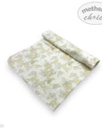 Floral-patterned mat with 'mother's choice' branding on a white background