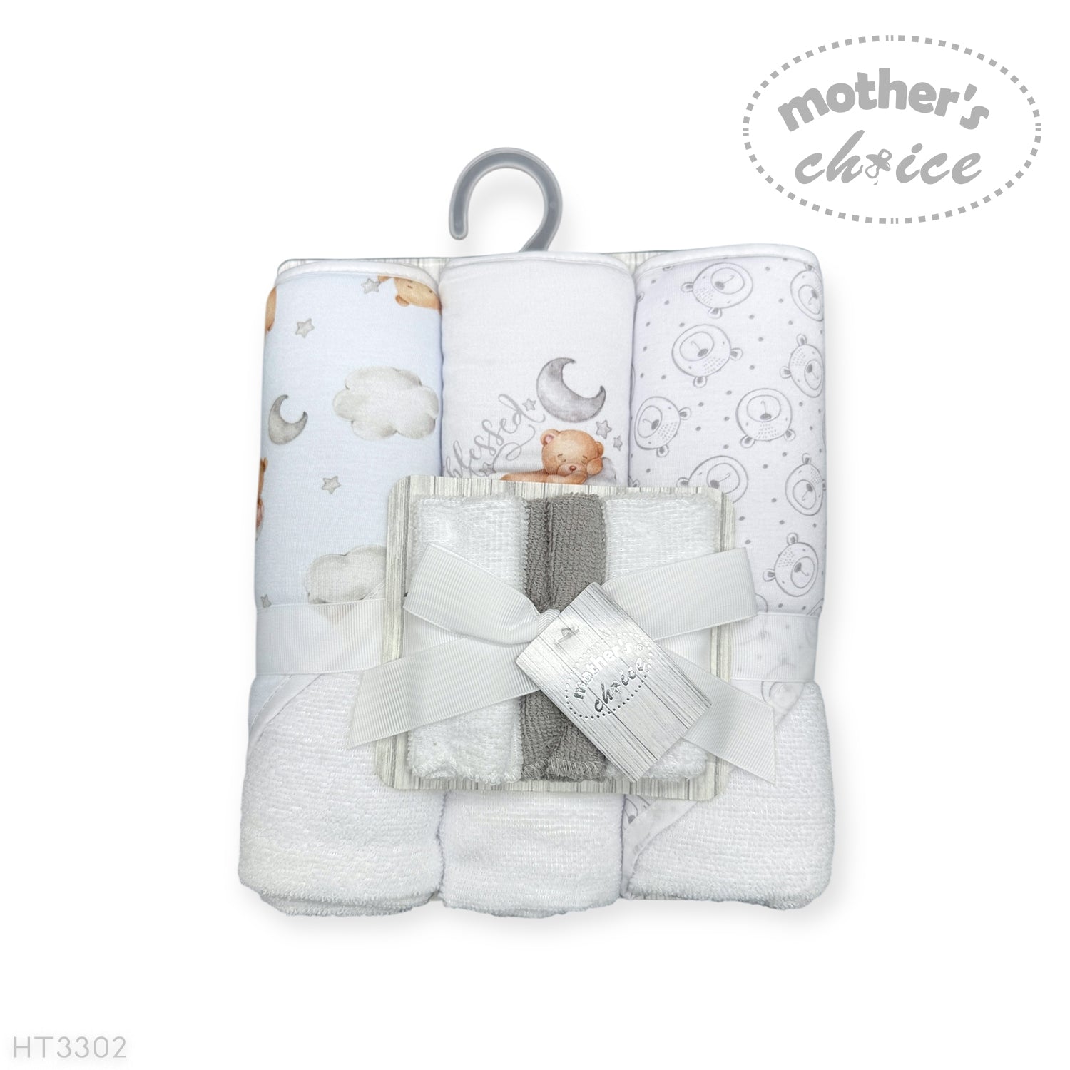6 piece baby towel and facecloth set