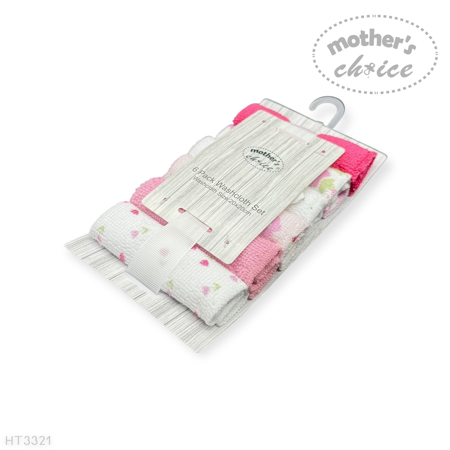 Mothers Choice 6 Pack Baby Washcloth Set - Flowers