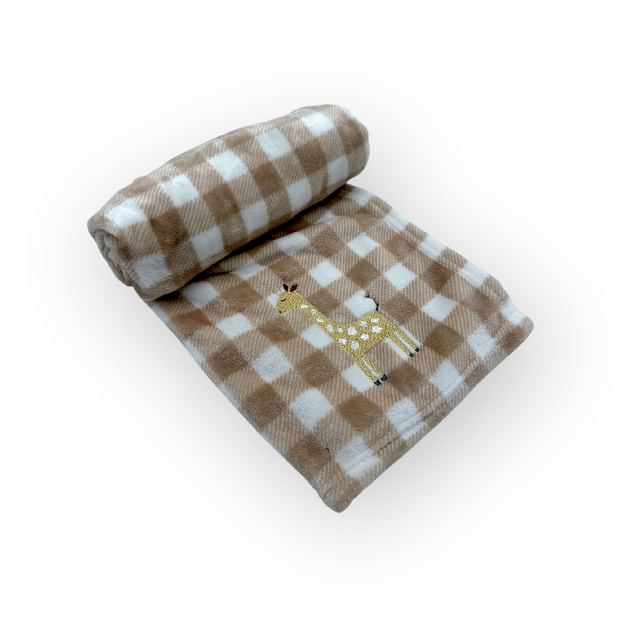 M/C PRINTED FLANNEL BLANKET BOY&#39;S GIRAFFE