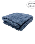 Mothers Choice  Single Layer Jacquard Blanket Blue