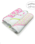 Mothers Choice  3 Piece Hooded Towels And 3 Piece Facecloths So Loved Pink  Roses