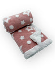 Mothers Choice  Sherpa Fleece Stars Blanket Pink