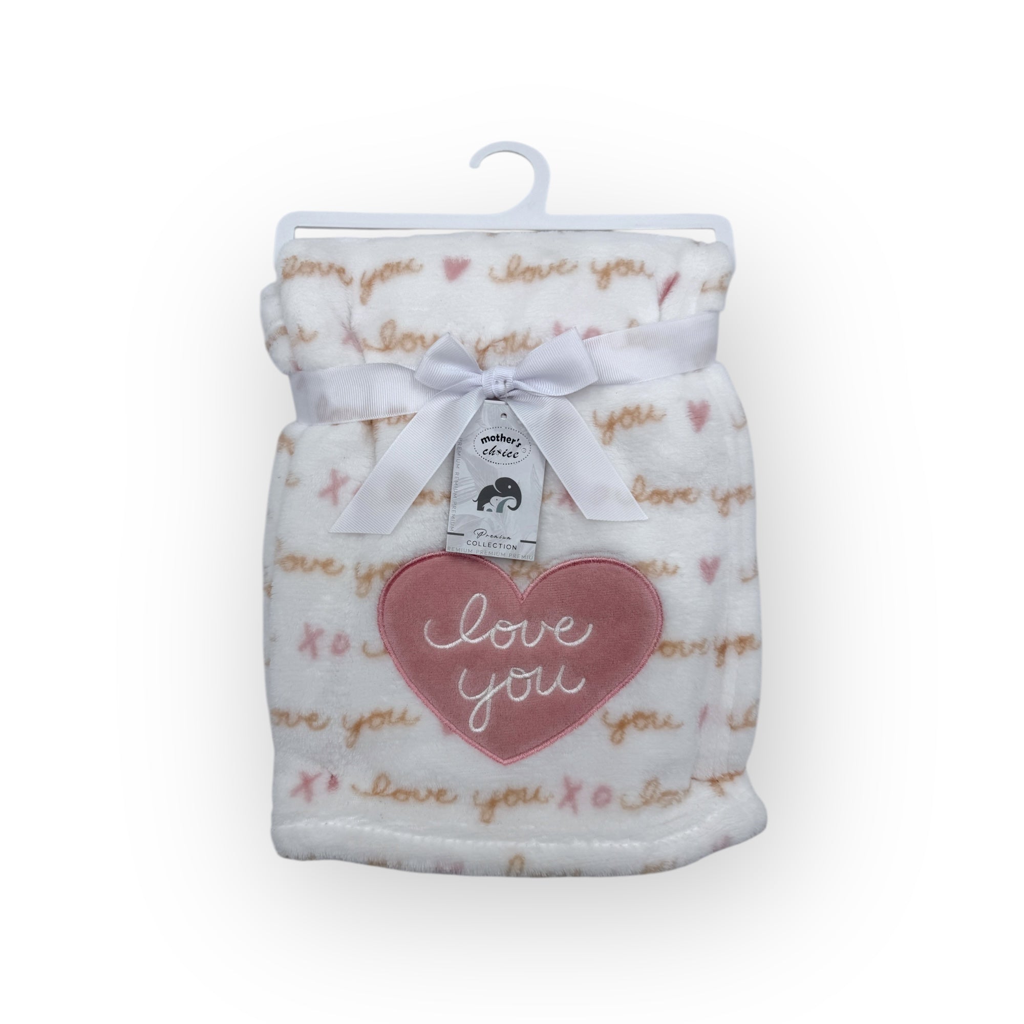 M/C PRINTED FLANNEL BLANKET GIRL&#39;S LOVE YOU