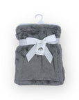 Mothers Choice  Single Layer Sherpa Fleece Blanket Grey