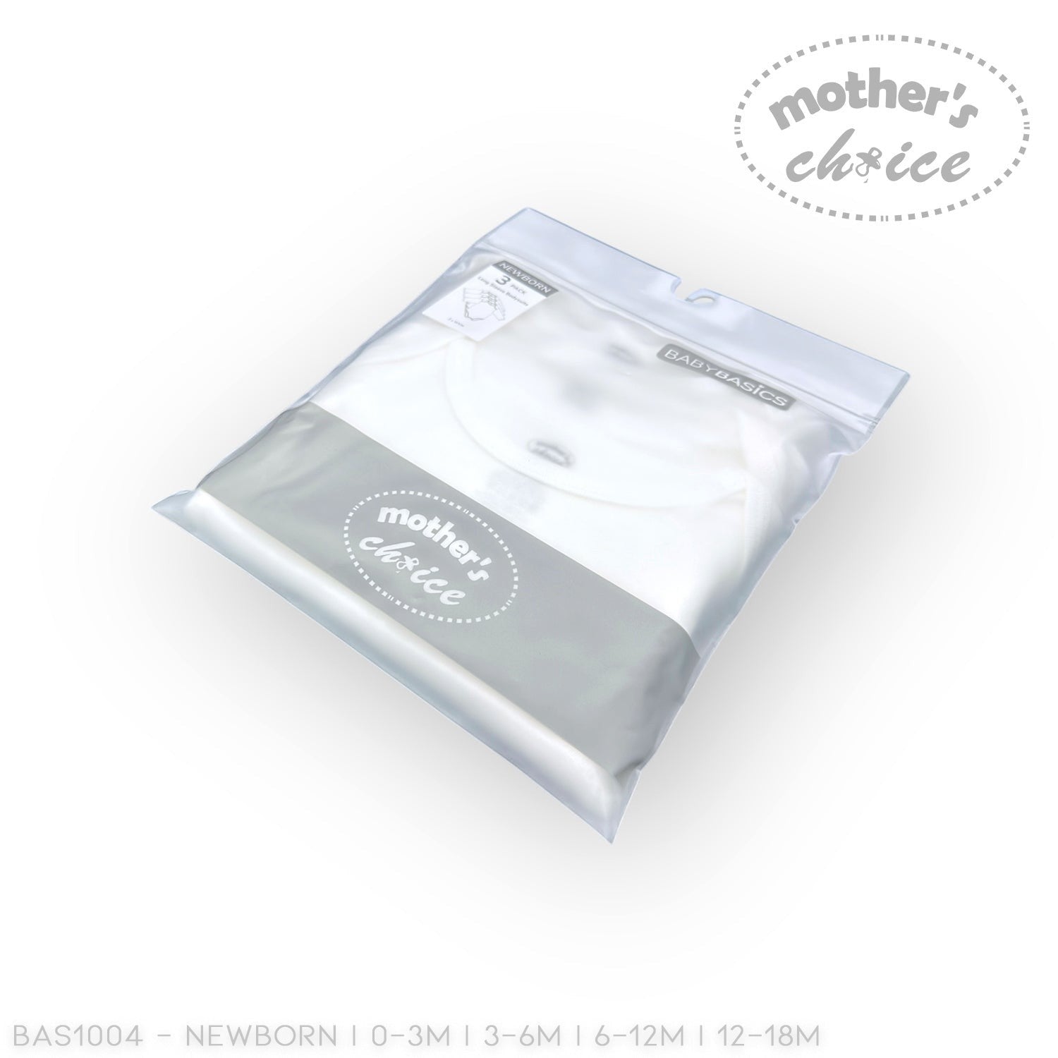 Clear plastic bag with 'mother's choice' branding on a white background