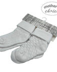2 pack socks baby boy white soft socks