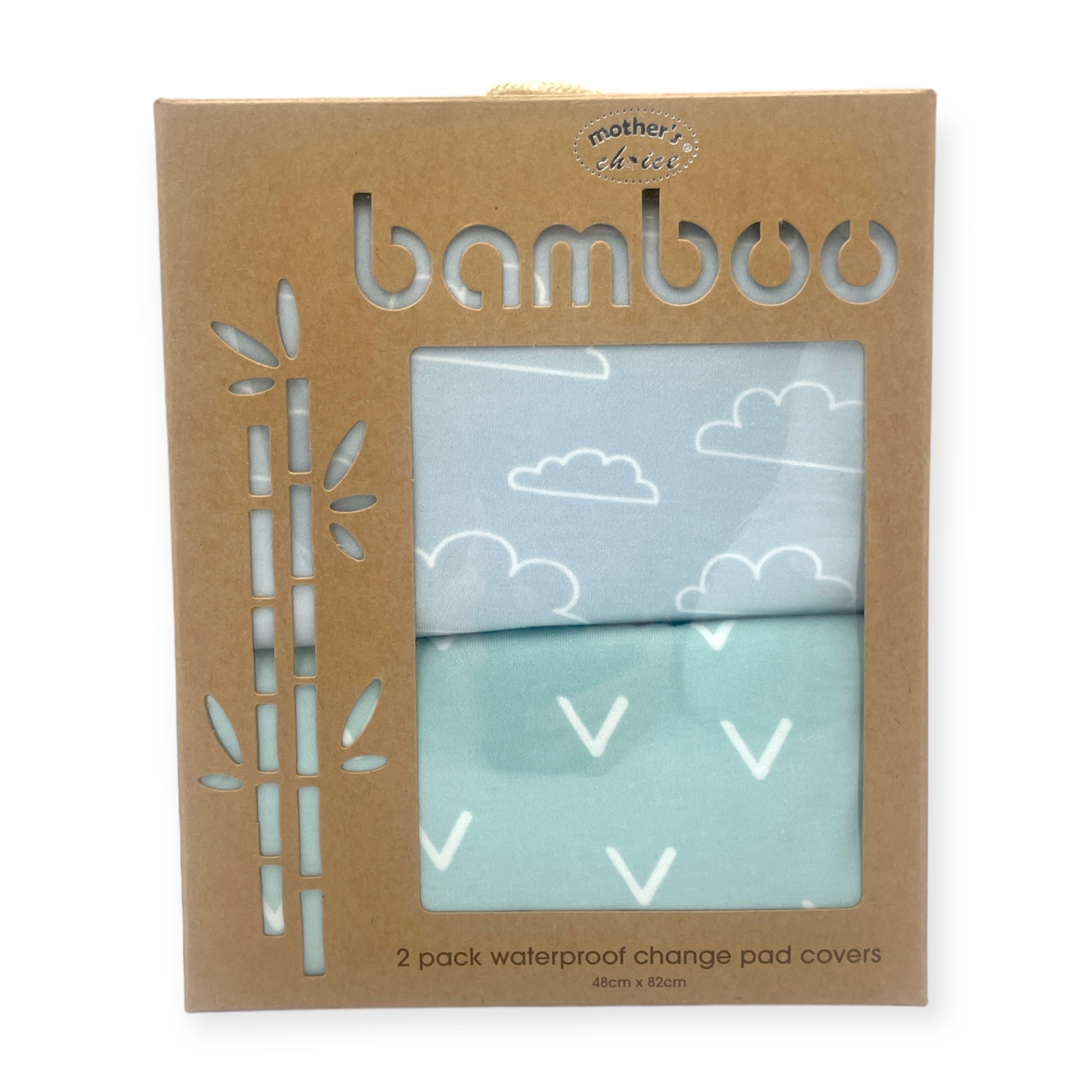 M/C BAMBOO 2PK  WATERPROOF CHANGE MAT  BLUE