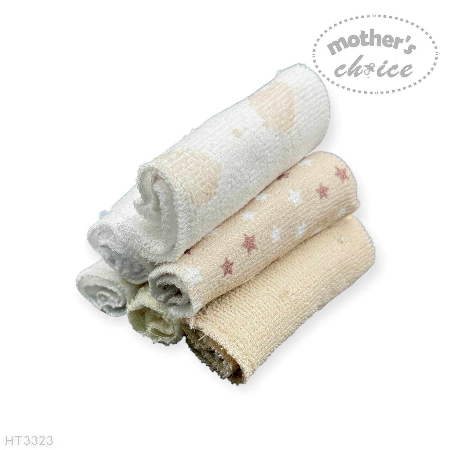 Mothers Choice 6 Pack Baby Washcloth Set - Moon