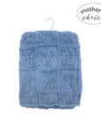 Mothers Choice  Single Layer Jacquard Blanket Blue