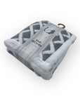 Mothers Choice  Sherpa Fleece Blanket Grey White Net Design