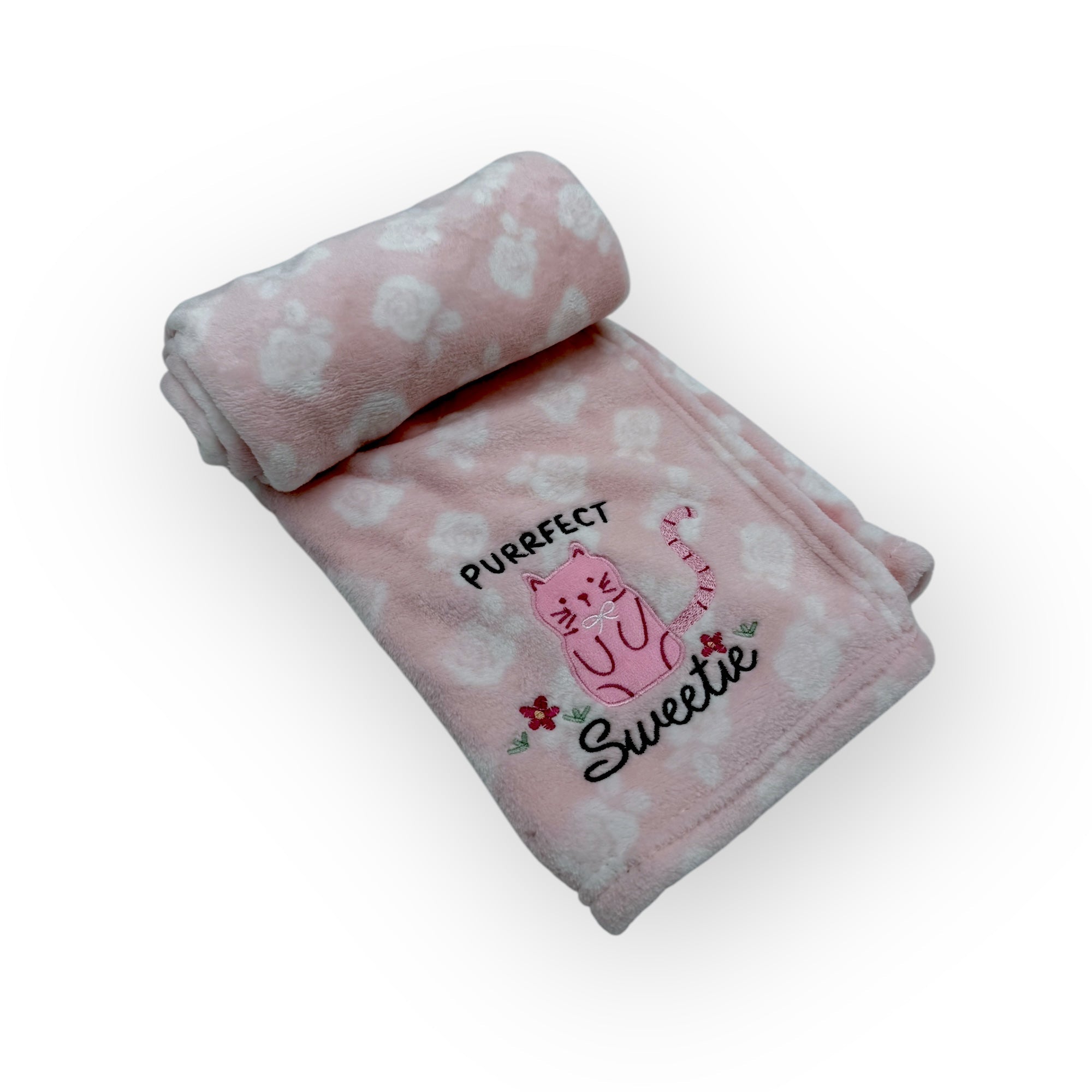 M/C PRINTED FLANNEL BLANKET GIRL&#39;S CAT