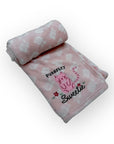 M/C PRINTED FLANNEL BLANKET GIRL'S CAT