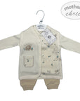 3 piece boys set natural safari baby outfit
