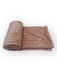 Mothers Choice  Single Layer Sherpa Fleece Stripe Blanket Pink
