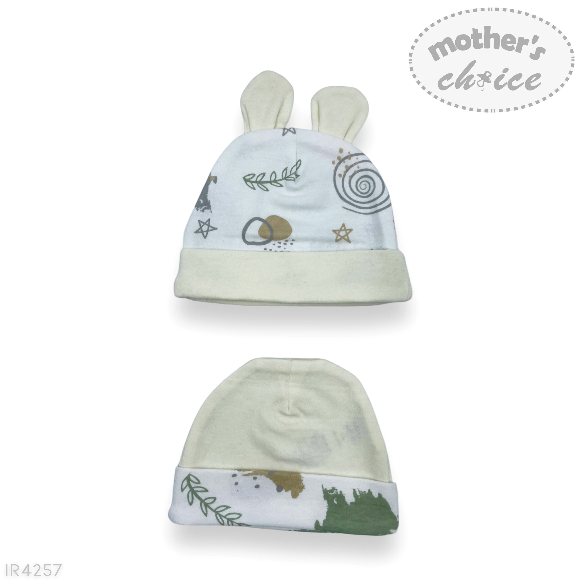 M/C 2PK TURBAN HAT SET WITH EARS  &#39;MINT ART&#39;