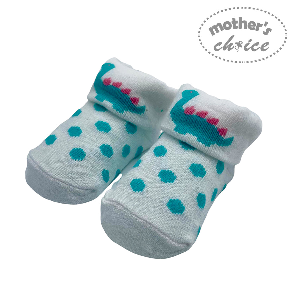 Mothers Choice  Fancy Box Socks `Girls Polka/Dino`