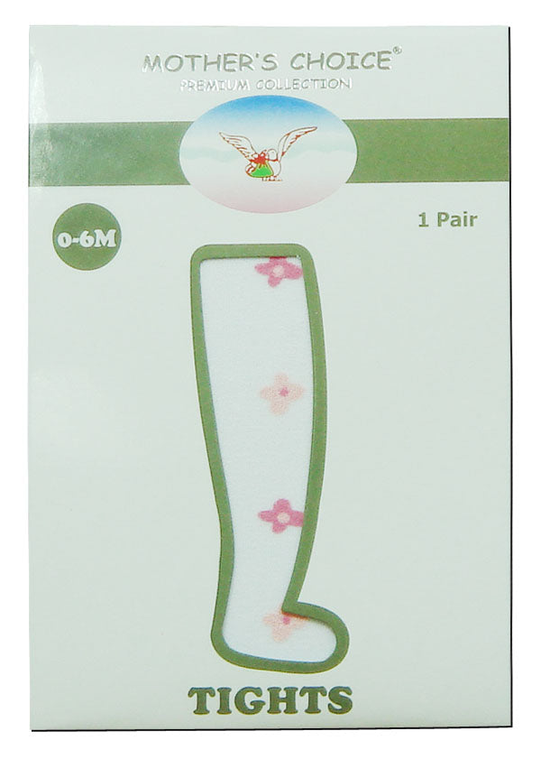 Mothers Choice Fancy White Tights 6-12