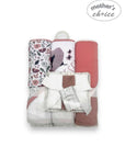 3 pc hooded towels and 3pc facecloths baby bathtime set