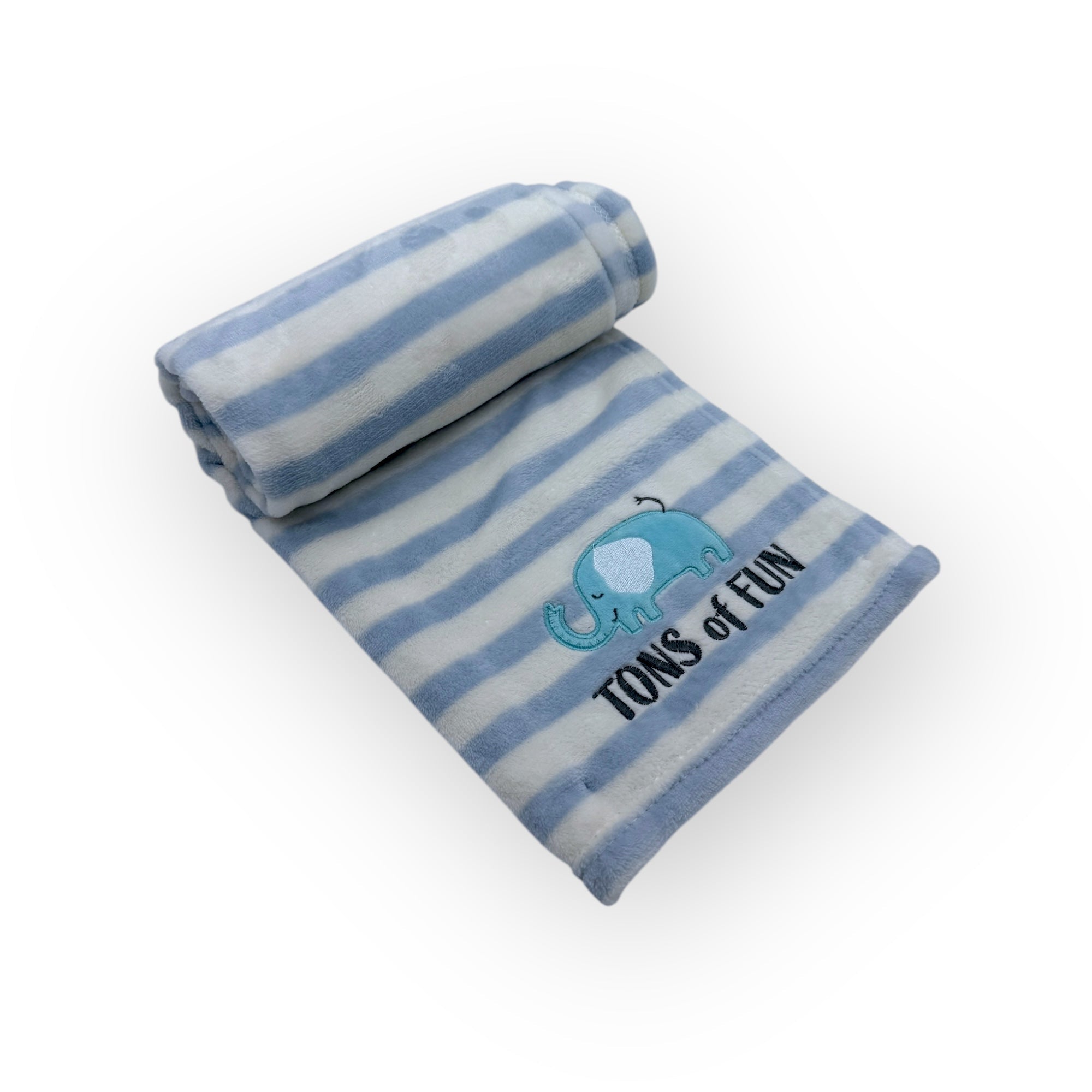M/C PRINTED FLANNEL BLANKET BOY&#39;S ELEPHANT