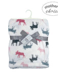 Mothers Choice Baby Blanket 100% Polyester - Pink Reindeer