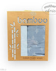 Pack of 2 bamboo muslin wraps in a cardboard box with 'Mother's Choice' branding.