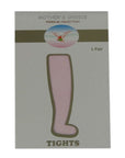 Box of Mother's Choice tights with a pink knee-high stocking illustration on a gray background.