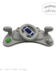 Toy steering wheel with buttons on a white background, branded 'Mother's Choice'.
