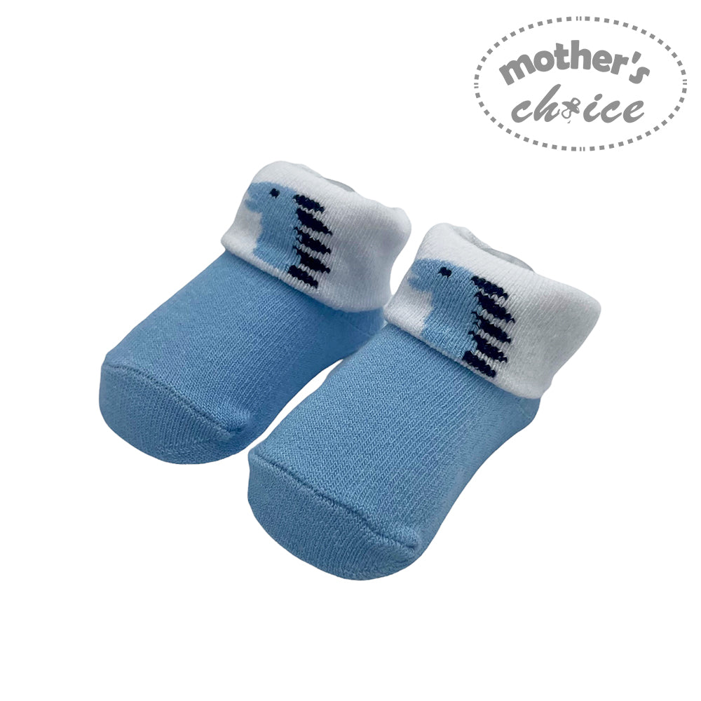 Mothers Choice  Fancy Box Socks `Boys Dino-Blue`