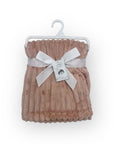 Mothers Choice  Single Layer Sherpa Fleece Stripe Blanket Pink