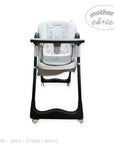 High chair with 'Mother's Choice' branding on a white background
