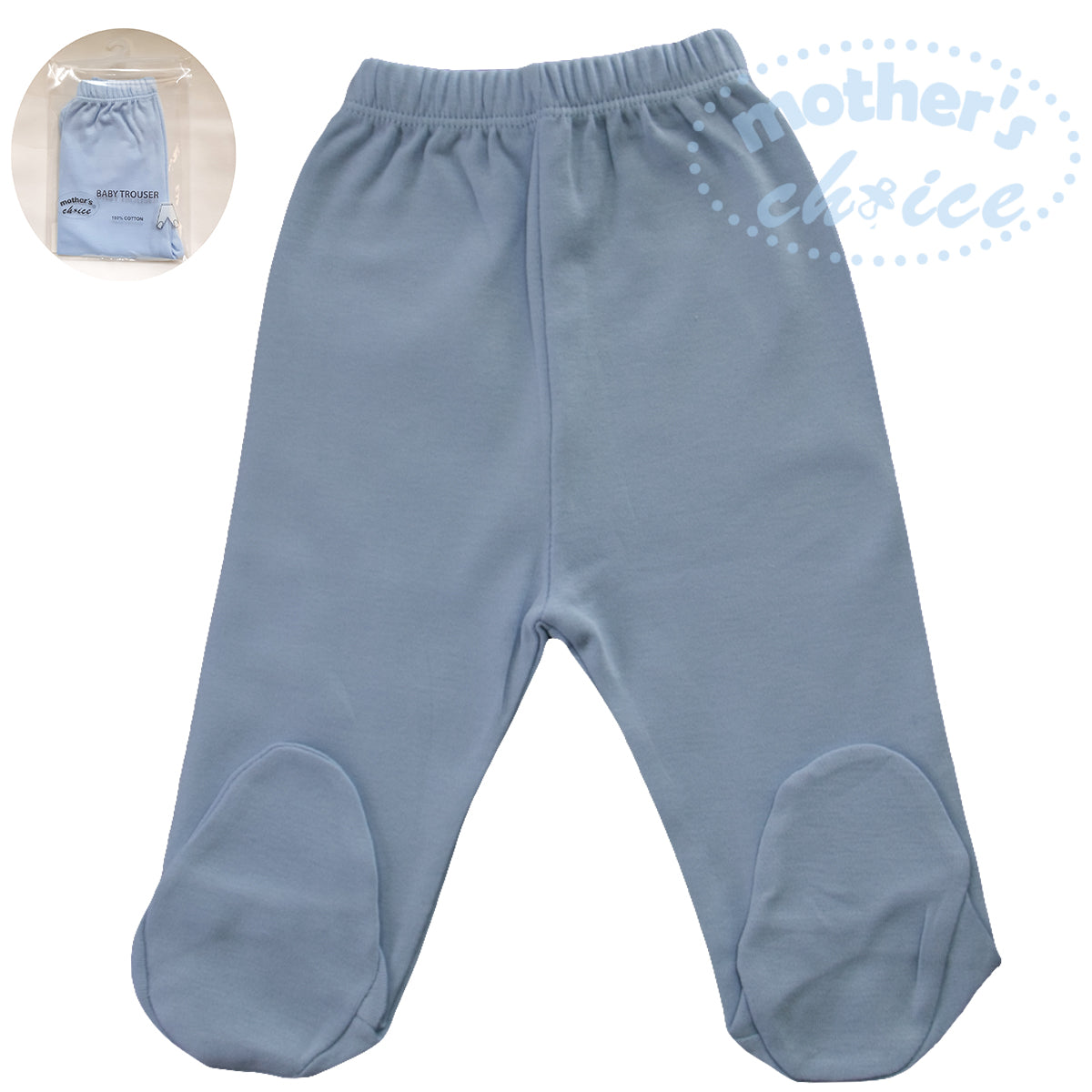 Mothers Choice 100% Cotton Leggings Blue 3-6