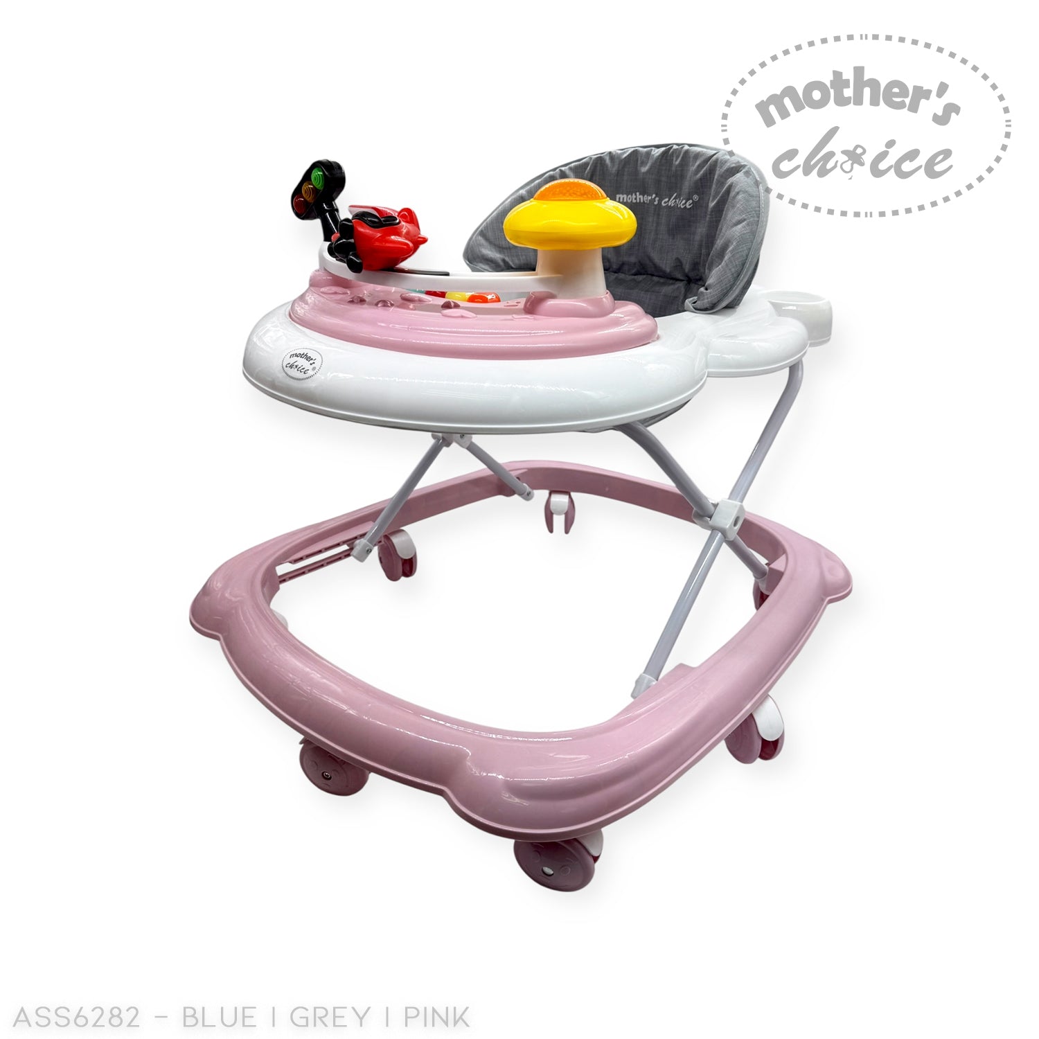 Mothers Choice Baby Walker with Music &amp; Lights - Adjustable Activity Walker