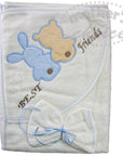 2 piece bath time set baby hooded towel facecloth