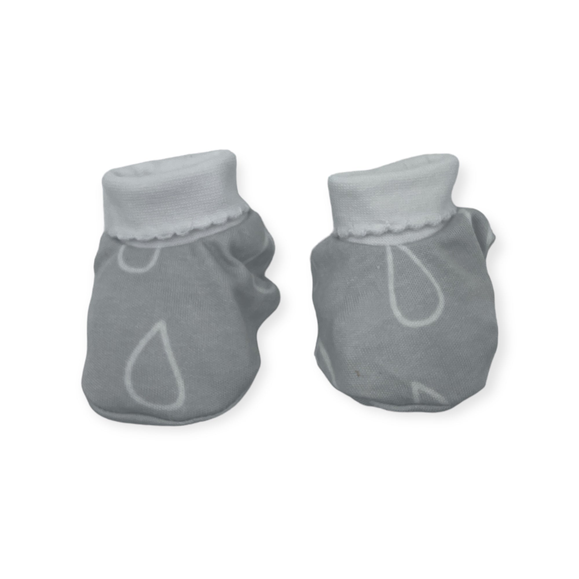 M/C BAMBOO 3PK NEWBORN BEANIE SET GREY