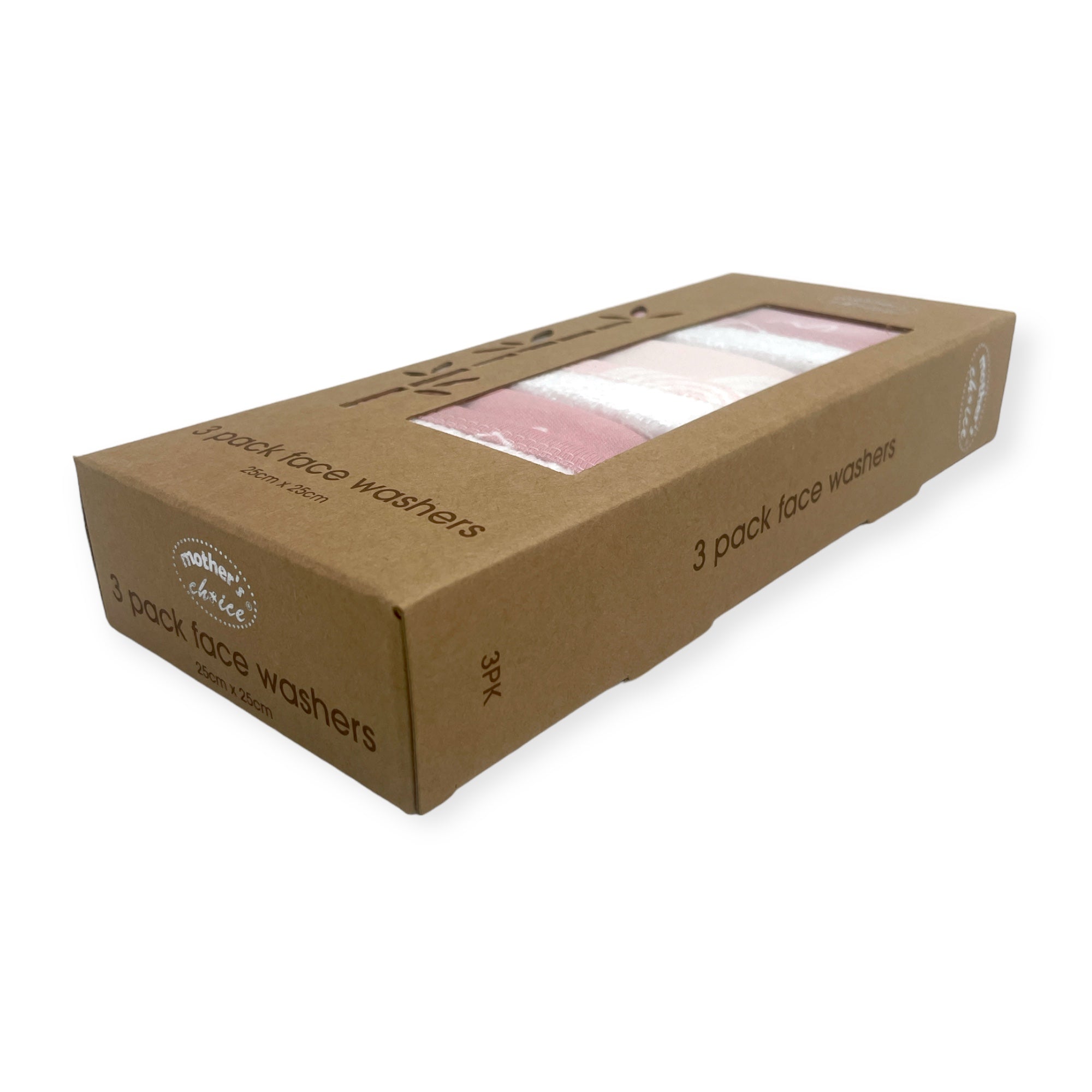 M/C BAMBOO 3PK FACECLOTHS PINK
