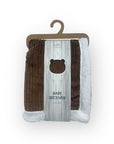 Mothers Choice  Sherpa Fleece Stripe Blanket Brown